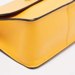 Coach Mustard Leather Bowery Chain Shoulder Bag