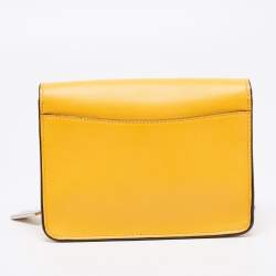 Coach Mustard Leather Bowery Chain Shoulder Bag