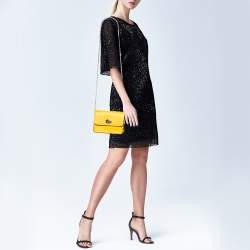 Coach Mustard Leather Bowery Chain Shoulder Bag