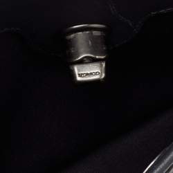 Pre Owned Coach Dark Grey Leather Lunch Pail Top Handle Bag