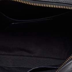 Pre Owned Coach Dark Grey Leather Lunch Pail Top Handle Bag