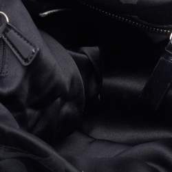 Pre Owned Coach Black Signature Fabric and Patent Leather Daisy Tote