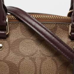 Coach Tri Color Signature Coated Canvas and Leather Mini Sierra Satchel