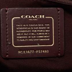 Coach Tri Color Signature Coated Canvas and Leather Mini Sierra Satchel