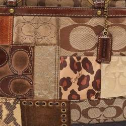 Coach Multicolor Canvas and Leather Patchwork Tote