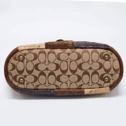 Coach Multicolor Canvas and Leather Patchwork Tote