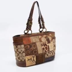 Coach Multicolor Canvas and Leather Patchwork Tote