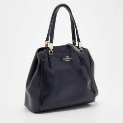 Pre Owned Coach Blue Leather Minetta Satchel
