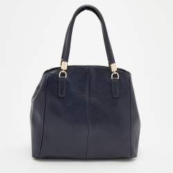 Pre Owned Coach Blue Leather Minetta Satchel