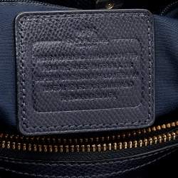 Pre Owned Coach Blue Leather Minetta Satchel