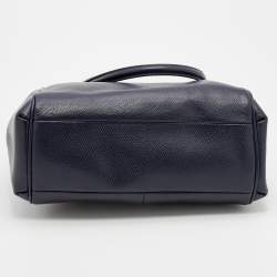 Pre Owned Coach Blue Leather Minetta Satchel