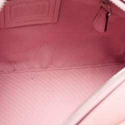 Pre Owned Coach Pink Leather Mini Bennett Satchel