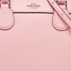 Pre Owned Coach Pink Leather Mini Bennett Satchel