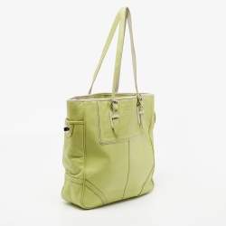 Pre Owned حقيبة يد توتس كوتش ايست ويست غاليري جلد أخضر فاتح