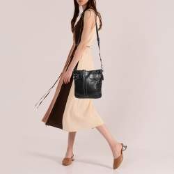 Pre Owned Coach Black Leather Shoulder Bag