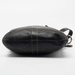 Pre Owned Coach Black Leather Shoulder Bag
