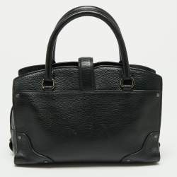 Pre Owned Coach Black Leather Studded Mercer 24 Satchel