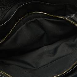 Pre Owned Coach Black Leather Studded Mercer 24 Satchel
