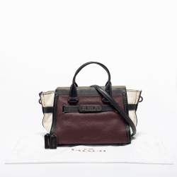 Pre Owned Coach Multicolor Leather Swagger Tote