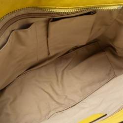 Pre Owned Coach Yellow Leather Candace Carryall Tote