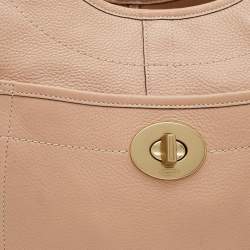 Pre Owned Coach Tan Pebbled Leather XL Ergo Legacy Tote