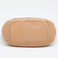 Pre Owned Coach Tan Pebbled Leather XL Ergo Legacy Tote