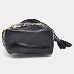 Coach Beige/Black Signature Canvas and Leather Hobo