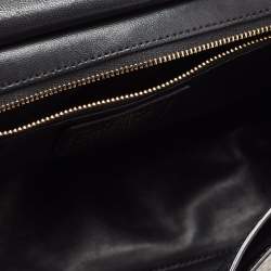 Pre Owned Coach Black/Beige Snakeskin Embossed Leather And Leather Drifter Top Handle Bag