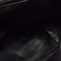 Pre Owned Coach Black/Beige Snakeskin Embossed Leather And Leather Drifter Top Handle Bag
