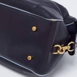 Pre Owned Coach Bicolor Leather Lane Satchel