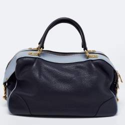 Pre Owned Coach Bicolor Leather Lane Satchel