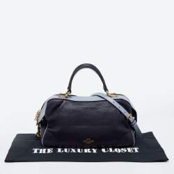Pre Owned Coach Bicolor Leather Lane Satchel