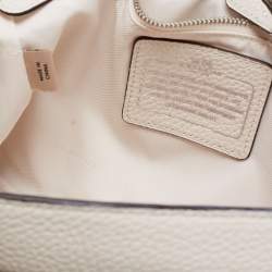 Pre Owned Coach White Leather Rivets Dakotah Crossbody Bag