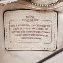 Pre Owned Coach White Leather Rivets Dakotah Crossbody Bag