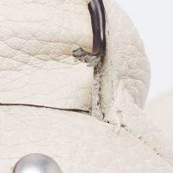 Pre Owned Coach White Leather Rivets Dakotah Crossbody Bag