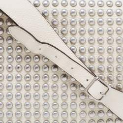 Pre Owned Coach White Leather Rivets Dakotah Crossbody Bag