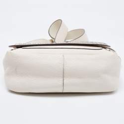 Pre Owned Coach White Leather Rivets Dakotah Crossbody Bag