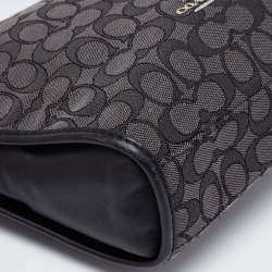 Pre Owned حقيبة يد توتس كوتش دوفليت كانفاس جاكار بالشعار رصاصي