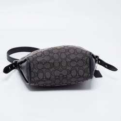 Pre Owned حقيبة يد توتس كوتش دوفليت كانفاس جاكار بالشعار رصاصي