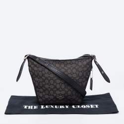 Pre Owned حقيبة يد توتس كوتش دوفليت كانفاس جاكار بالشعار رصاصي