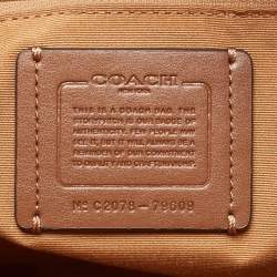 Pre Owned حقيبة يد توتس كوتش غاليري جلد وكانفاس مقوى بشعار ماركة أبيض 