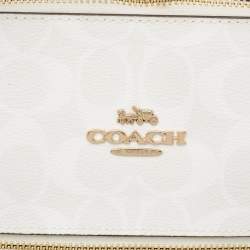 Pre Owned حقيبة يد توتس كوتش غاليري جلد وكانفاس مقوى بشعار ماركة أبيض 