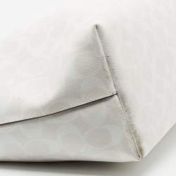 Pre Owned حقيبة يد توتس كوتش غاليري جلد وكانفاس مقوى بشعار ماركة أبيض 