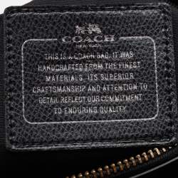 Coach Black Flower Print Coated Canvas And Leather Mini Christie Carryall Satchel