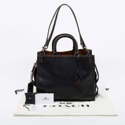 Coach Black Leather Rogue 31 Tote