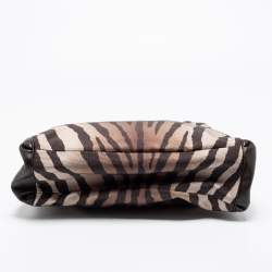 Pre Owned Coach Brown/Beige Zebra Print Canvas and Leather Madison Phoebe Shoulder Bag