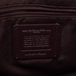 Pre Owned Coach Black/Beige Jacquard and Leather Ava Legacy Tote