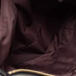 Pre Owned Coach Black/Beige Jacquard and Leather Ava Legacy Tote