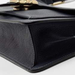 مملوكة مسبقًا Coach Navy Blue Leather Tabby 26 Medium Shoulder Bag