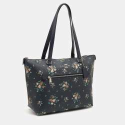 Coach Multicolor Floral Print Coated Canvas and Leather Gallery Tote